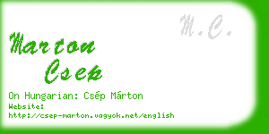 marton csep business card